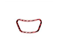 KAMCES Compatible avec Les Accessoires de Voiture de la série 5 E60 2004-2010, intérieur en Fibre de Carbone, Boutons de Menu multimédia, Garniture, Cadre, Autocollants(Red)