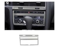 KAMCES Garniture de Couverture de décoration de Cadre de climatisation de Console Centrale en Acier Inoxydable Compatible avec l'intérieur de Style de Voiture Audi A6 C6 2005-2011(Silver)