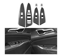 KAMCES LHD Compatible avec Kia Sportage NQ5 2022 2023 2024 4 pièces Panneau de commutateur de Levage de fenêtre Couverture décorative Autocollant en Fiber de Carbone Accessoires intérieurs.