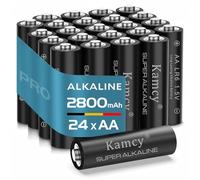 KAMCY Piles AA, Lot de 24, Pile LR6, Alcalines, 1,5V, pour Accessoires informatiques, Smart Home, Jouet, Réveil, Télécommande Portable et d'autres Dispositifs Quotidiens
