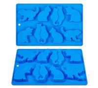 Kamehame Lot de 2 moules à glaçons en silicone en forme de chat pour savon, glaçons, décoration de cupcake