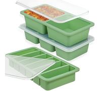 Kamehame Lot de 3 cubes à soupe en silicone - 125 ml, 250 ml, 400 ml - Moules à glaçons extra larges pour congeler la soupe, le bouillon, la sauce