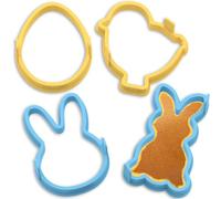 Kamehame Lot de 4 moules à crêpes en silicone pour Pâques