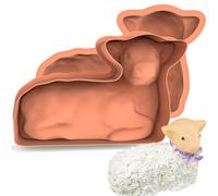 Kamehame Moule à gâteau d'agneau de Pâques en silicone 30,5 cm 3D Moule à gâteau d'agneau Grand moule de cuisson de Pâques pour gâteau