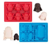 Kamehame Moule à glaçons en silicone pour décoration de gâteau, gelée, biscuits, bougies, bombes de bain avec Dark Vador et R2-D2