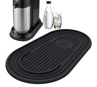 Kamehame Tapis d'égouttement en silicone pour SodaStream Duo - Accessoire pour machine à gazéifier SodaStream - Imperméable et antidérapant - Noir