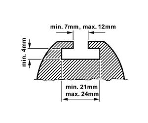 KAMEI 0 52003 10 ENSEMBLE COMPLÉMENTAIRE PROFIL TYPE A PROFIL DE RAINURE 20 MM