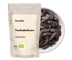 Kamelur 100g de fèves tonka BIO entières du Brésil - fèves tonka aromatiques de qualité A, sans additifs - conditionnées dans un emballage biodégradable