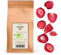 Kamelur BIO Fraises lyophilisées - Chips de fraises bio dans un emballage biodégradable - 250g