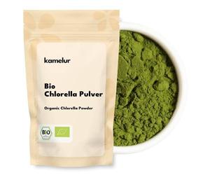 Kamelur Chlorelle en poudre bio - 1 kg - Poudre d'algues chlorella - Poudre végétalienne bio