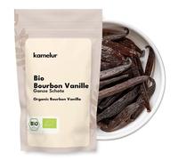 Kamelur Gousses de vanille Bourbon BIO entières - 3x5 pièces, 15 à 17cm de long - véritable vanille Bourbon BIO de Madagascar - conditionnées dans un emballage écologique
