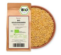 Kamelur Graines de lin d'or bio entièrement issues de l'agriculture européenne (1 kg) - Graines de lin bio dorées sans additifs