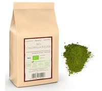 Kamelur Poudre de chlorelle bio 500 g - Chlorelle bio - Algues biologiques - Poudre d'algues bio dans un emballage biodégradable