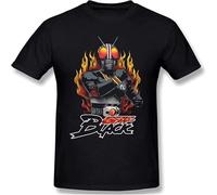 Kamen Rider-Black T-Shirt Men's Fashion Cotton Short Sleeve Tee Black L