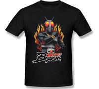 Kamen Rider-Black T-Shirt Men's Fashion Cotton Short Sleeve Tee Black M