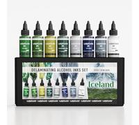KAMENSKAYA Encres à alcool délaminantes - Ensemble d'encres délaminantes 'Islande' - 8 pièces. 30 ml (1 Fl Oz) chacune