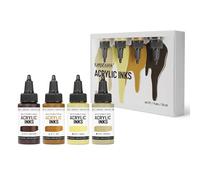 KAMENSKAYA Lot de 4 encres acryliques pour artistes - Combinaison de couleurs #1-30 ml chacune