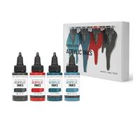 KAMENSKAYA Lot de 4 encres acryliques pour artistes - Combinaison de couleurs #12-30 ml chacune