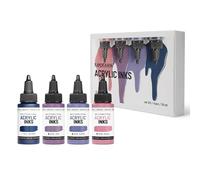 KAMENSKAYA Lot de 4 encres acryliques pour artistes - Combinaison de couleurs #3-30 ml chacune
