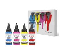 KAMENSKAYA Lot de 4 encres acryliques pour artistes - Combinaison de couleurs #5-30 ml chacune