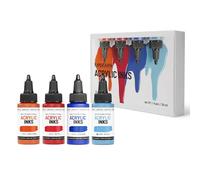 KAMENSKAYA Lot de 4 encres acryliques pour artistes - Combinaison de couleurs #7-30 ml chacune