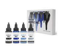 KAMENSKAYA Lot de 4 encres acryliques pour artistes - Combinaison de couleurs #8-30 ml chacune