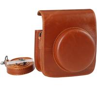 Kamera Case for Fujifilm Instax Mini 90 Neo Classic,Camera Pouch Storage Bag Protective Smooth PU Leather with Shoulder Strap and Built-in Pocket (Brown)