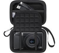Kamera Tragetasche für GR III HDF/GR IIIx HDF/GR IIIx/GR III/GR II/GR Digital Camera,Black,Travel Adapter