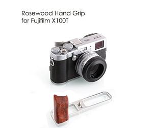 Kamerar Fujifilm X-100T X-100S X-100 Rosewood Hand Grip Silver L-Bracket