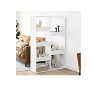 vidaXL Kamerscherm 100x33x155,5 cm bewerkt hout wit3309564 Blanc G