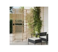 vidaXL Kamerscherm 4 panelen poly rattan beige365395 Beige G