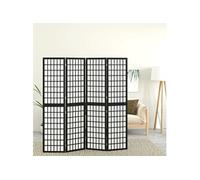 Cloison de Séparation Pliable 3 Panneaux Paravent Chambre à Coucher Noir vidaXL
