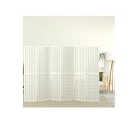 Kamerscherm inklapbaar 6 panelen Japanse stijl 240x170 cm wit352090