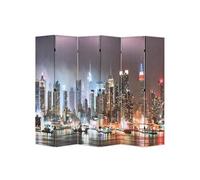 vidaXL Cloison de séparation pliable 228 x 170 cm New York la nuit
