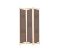 vidaXL Séparation de pièce en 3 parties, brun 120 x 170 x 4 cm Tissu