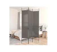 vidaXL Cloison de séparation 3 panneaux Anthracite 120x200 cm en tissu