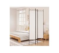 vidaXL Cloison de séparation 3 panneaux Blanc 120x220 cm Tissu Blanc