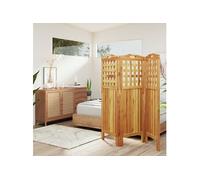vidaXL Cloison de séparation 3 panneaux 121,5x2x115 cm Bois d'acacia Multicolore