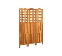 vidaXL Kamerscherm met 3 panelen 121x2x170 cm massief acaciahout311878 Brun G