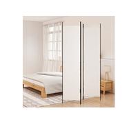 Kamerscherm met 3 panelen 150x220 cm stof wit350194