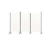 vidaXL Cloison de séparation 3 panneaux Blanc crème 260x180 cm