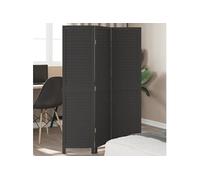 Kamerscherm met 3 panelen massief paulowniahout zwart358845