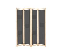 Kamerscherm met 4 panelen 160x170x4 cm stof grijs248176