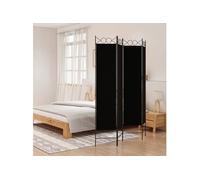 Kamerscherm met 4 panelen 160x200 cm stof zwart350153