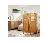 vidaXL Cloison de séparation 4 panneaux 162x2x115 cm Bois d'acacia Marron