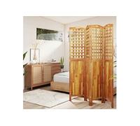 vidaXL Cloison de séparation 4 panneaux 162x2x180 cm Bois d'acacia Marron