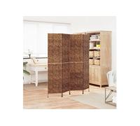 vidaXL Cloison de séparation 4 panneaux marron hyacinthe d'eau Marron