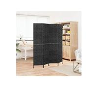 vidaXL Cloison de séparation 4 panneaux noir 163x180cm hyacinthe d'eau Noir