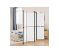 Kamerscherm met 4 panelen 200x180 cm stof wit350214