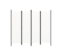 vidaXL Cloison de séparation 4 panneaux Blanc crème 200x180 cm